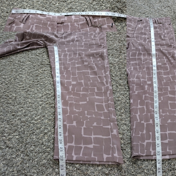 Jamie Sadock Muted Purple Geometric Capri Golf Pant 8 - Picture 10 of 10